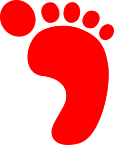 Red Foot Clip Art