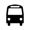 Bus Station Icon Black White Clip Art