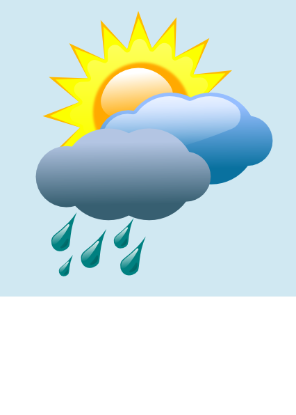 Weather Forecast Partly Sunny With Rain Clip Art at Clker.com - vector