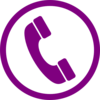 Purple Phone Icon Clip Art