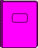 Pink Spiral Notebook Cover Clip Art