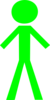 Green Stick Man Clip Art