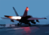 An F/a-18 Hornet Assigned To The  War Party  Of Strike Fighter Squadron Eighty Seven (vfa-87) Launches From The Flight Deck Aboard Uss Theodore Roosevelt (cvn 71). Clip Art