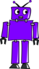 Purple Robot Clip Art