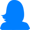 Blue Woman Silhouette Clip Art