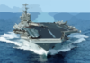 The Nuclear-powered Aircraft Carrier Uss George Washington (cvn 73) Transits The Atlantic Ocean Clip Art