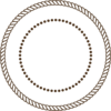 Brown Rope Circle Stamp Clip Art