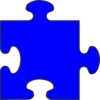 Blue Border Puzzle Piece Top Clip Art