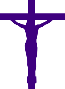 Jesus Christ On Cross Purple Clip Art