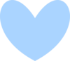 Solid Blue Heart  Clip Art