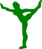 Stretching - Green Clip Art
