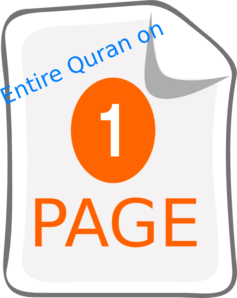 Entire Quran On 1 Page Clip Art