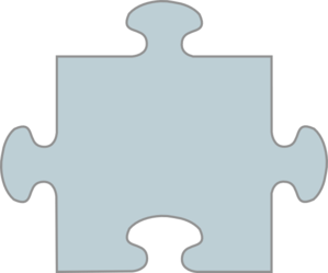 Jigsaw Piece Blue Clip Art