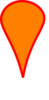 Orange Map Marker No Shadow Clip Art