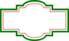 Box Label - Green & Red Clip Art