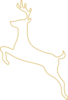 Tan Deer Outline Clip Art