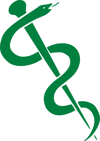Rod Of Asclepius-dark Green Clip Art Clip Art at Clker.com - vector ...