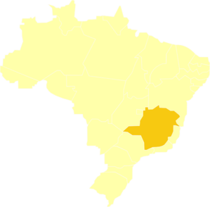 Mapa Brasil Destaque Mg Clip Art
