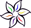 Multi-color Flower Clip Art