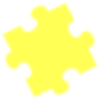 Yellow Blurred Puzzle Piece Clip Art