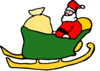Santa Of Cart Clip Art