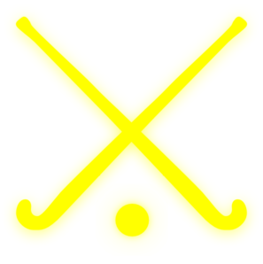 Gold Field Hockey Sticks Clip Art