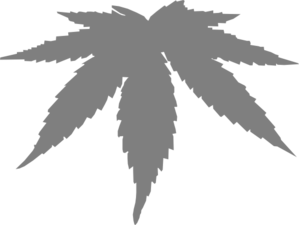 Grey Marijuana Leaf Clip Art