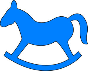 Blue Rocking Horse Clip Art