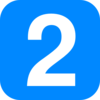 Blue Number 2 Clip Art