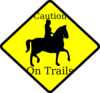Caution Horse On Trails Clip Art