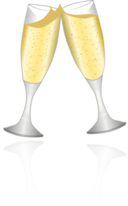 Champagne Glasses 2 Clip Art
