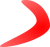 Red Boomerang Clip Art