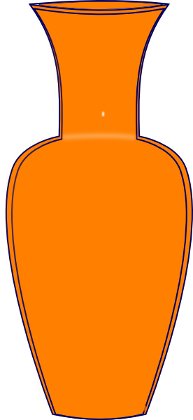 Orange Vase Clip Art at Clker.com - vector clip art online, royalty