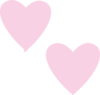 Light Pink Double Hearts Clip Art