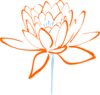 Orange Blue Lotus Clip Art