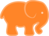 Orange Elephant Clip Art