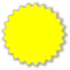 Starburst Outline Yellow Clip Art