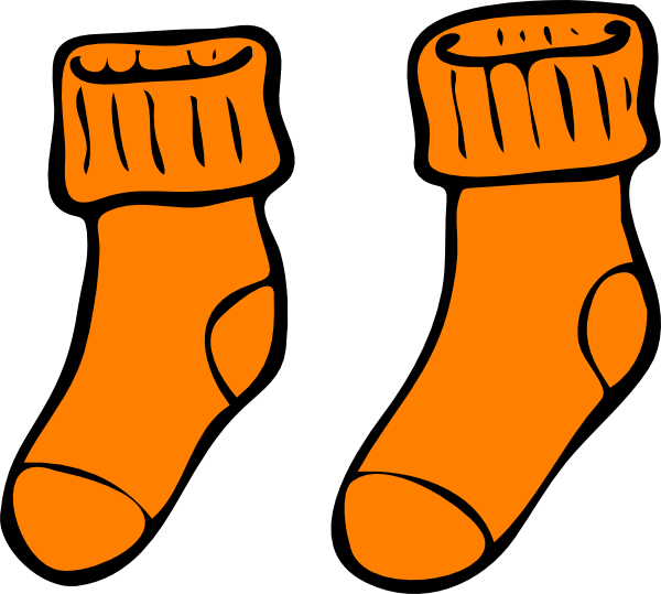 Orange Sock Clip Art at Clker.com - vector clip art online, royalty ...