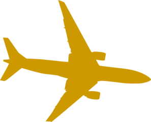 Plane Gold 2 Clip Art