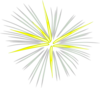 Gray Yellow Fireworks Clip Art