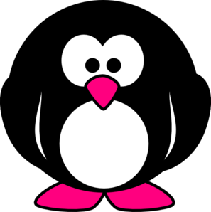 Penguin With Pink Feet Clip Art