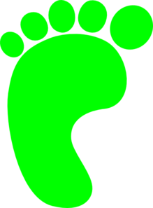 Green Left Foot Clip Art
