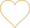 Open Gold Heart Clip Art