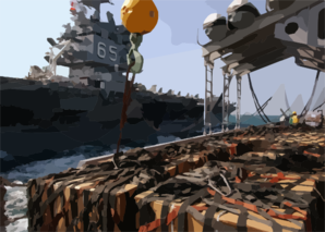 Equipment And Supplies Sit Staged Aboard The Fast Combat Support Ship Uss Detroit (aoe 4), In Preparation For Transfer To The Nuclear Powered Aircraft Carrier Uss Enterprise (cvn 65). Clip Art