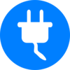 Blue Electricity Symbol Clip Art