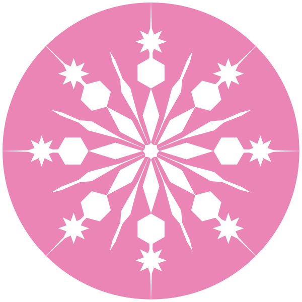 white snowflake with pink background clip art at clker com christmas snowflakes png