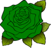 Dark Green Rose Flower Clip Art