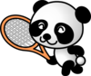 Tennis Panda Clip Art