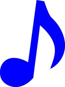 Blue Music Note Clip Art