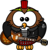 Owl Rock Star Clip Art